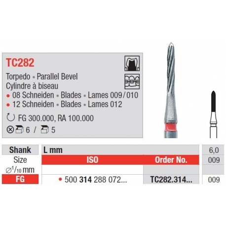 Freze TC282 FG cu 8 lame pentru finisare