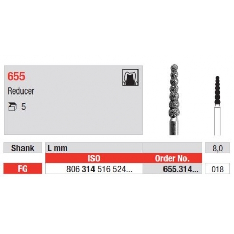 Freze Diamant Reducer FG 655 - 5 buc.