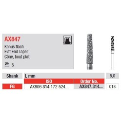 Freze Diamant Grinder Duo Rapid Con cu cap Plat FG AX847 - 5 buc.