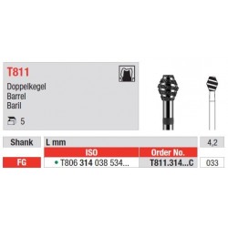Freze Turbo Diamant Cap Barrel FG T811 - 5 buc. 