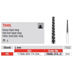 Freze Turbo Diamant Con cu Cap Plat Alungit FG T848 - 5 buc.