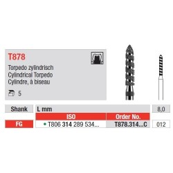 Freze Turbo Diamant Cylindrical Torpedo FG T878 - 5 buc. 