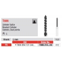 Freze Turbo Diamant Cilindru cu Varf Ascutit FG T886 - 5 buc. 