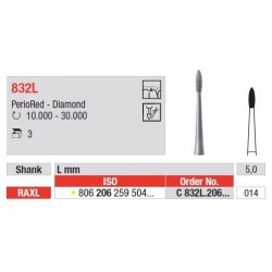 Freze Diamant PerioRed RAXL 832L - 3 buc.