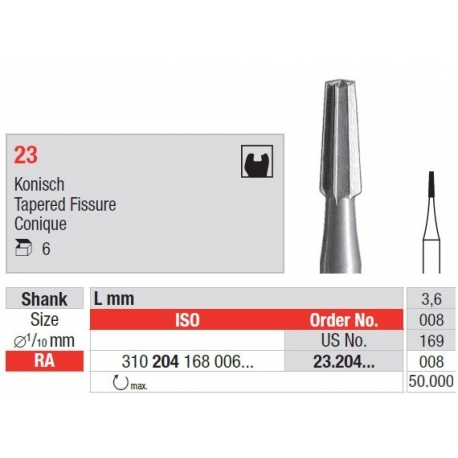 Freze Steel bur  23.2 4 008