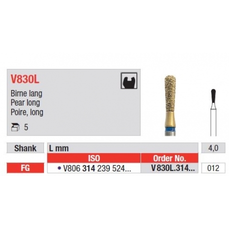 Freze DiaCut Cap Para Lunga FG MLT V830L - 5 buc. 