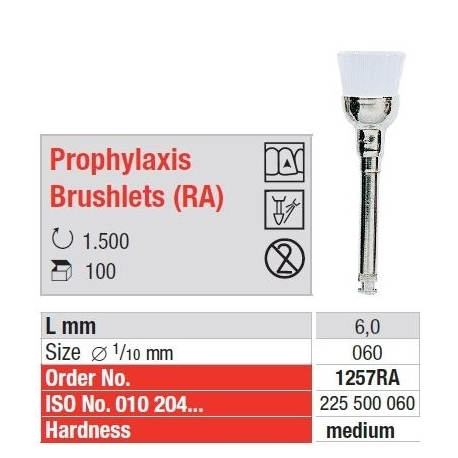 Freze Prophylaxis brushlets - nylon  1255 RA-100