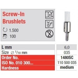 Freze Prophylaxis brushlets SC white, Screw-In 1480 SC-100