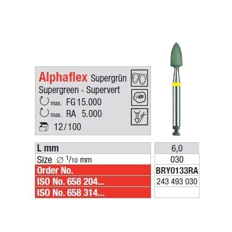 Polipanti Aliaje Pretioase Alphaflex RA Super Verde - 100 bucati