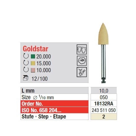 Polipanti Aliaje Pretioase GoldStar RA Pasul 2: Galben - 100 bucati