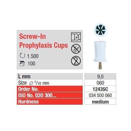 Polipanti Profilaxie Cupa Screw-In SC - 100 bucati