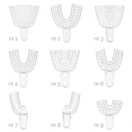 Linguri amprenta plastic transparente asortate President 9 bucati Coltene