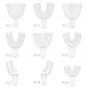 Linguri amprenta plastic transparente asortate President 9 bucati Coltene