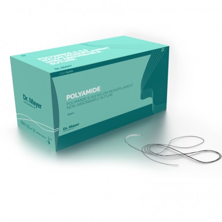 12 Fire Sutura Premium Polyamide 4-0 Cu Ac de 20mm 1/2 Triunghiular Dr. Mayer