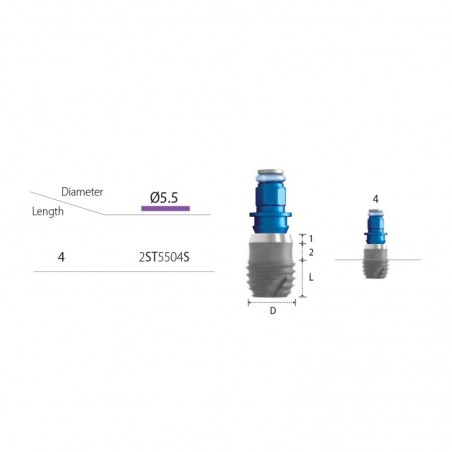 Implant SHR D5.5 L4 No Mount Inno