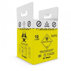 Cutie carton 10 L cu sac destinata colectarii Deseurilor Medicale Infectioase(sac inclus)
