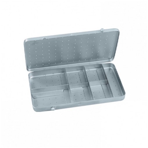 Cutie aluminiu compartimentata pentru ace si freze 150 x 90 x 10mm Falcon