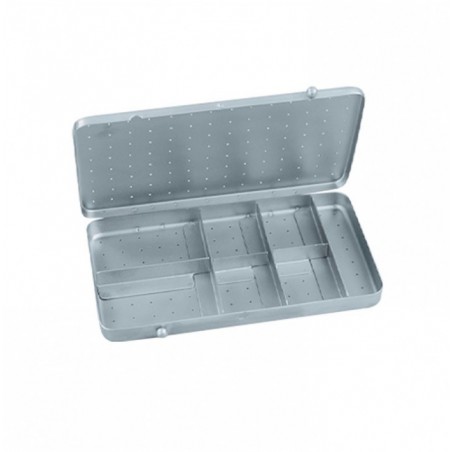 Cutie aluminiu compartimentata pentru ace si freze 150 x 90 x 10mm Falcon