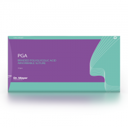 12 Fire sutura resorbabile PGA Premium 4-0 cu ac de 20mm 3/8 triunghiular Dr. Mayer
