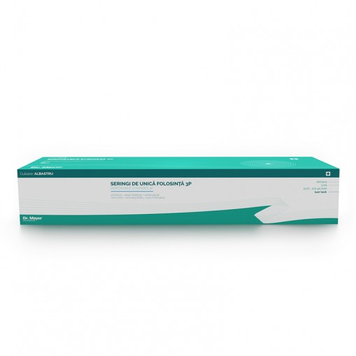 Seringa Albastra 3P 3ml cu ac 23G luer lock Dr. Mayer