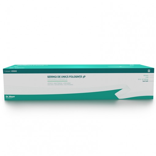 Seringa Verde 3P 5ml cu ac 22G luer lock Dr. Mayer