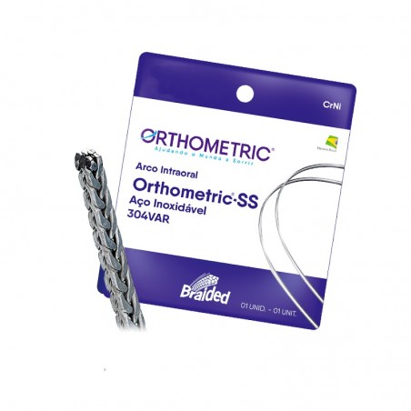 Arcuri rectangulare otel Braided  inferior 10 bucati Orthometric