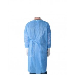 Halat protectie steril cu legaturi si mansete 35-40G albastru L