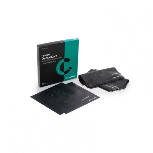HySolate Latex Dental Dam Black pre-printed 152 x 152mm Coltene