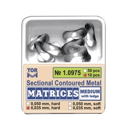 Matrici sectionale 0.050mm medium soft 50 bucati TorVM