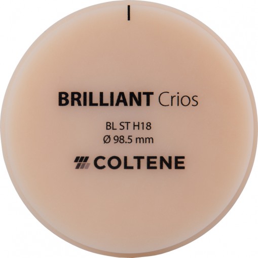 Disc compozit CAD/CAM Brilliant Crios ST H18 Bleach 98.5 x 18mm Coltene