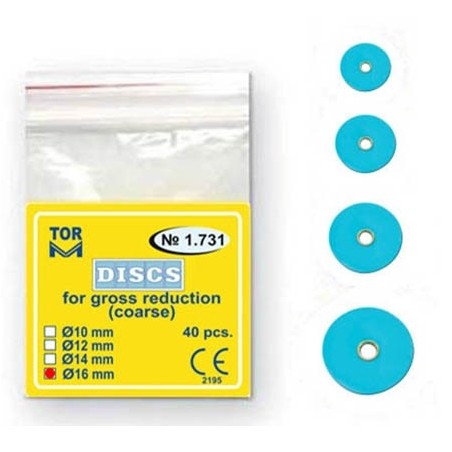 Discuri pentru finisat compozit 14mm Coarse Blue 40 bucati TorVM