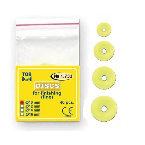 Discuri pentru finisat compozit 14mm Fine Yellow 40 bucati TorVM