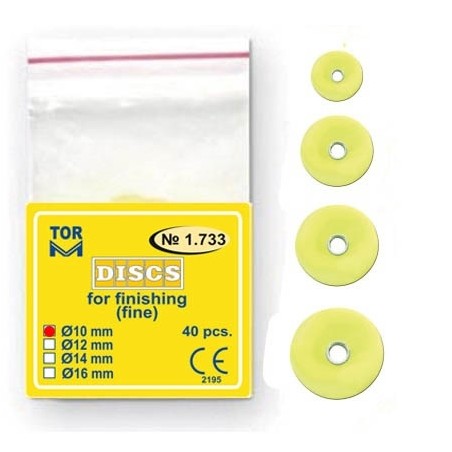 Discuri pentru finisat compozit 14mm Fine Yellow 40 bucati TorVM