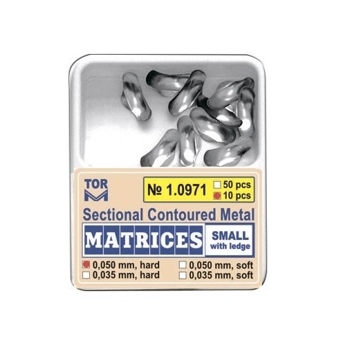 Matrici sectionale conturate 0.050mm Small cu bordura soft 50 bucati TorVM
