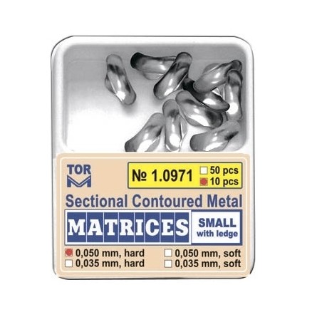 Matrici sectionale conturate 0.050mm Small cu bordura soft 50 bucati TorVM