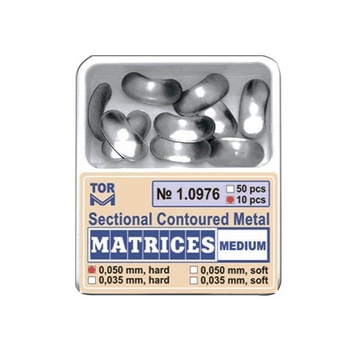 Matrici sectionale 0.050mm medium soft 50 bucati TorVM