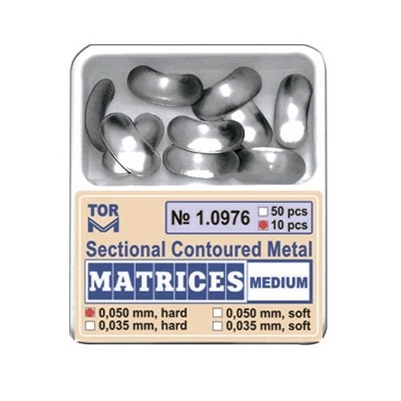 Matrici sectionale 0.050mm medium soft 50 bucati TorVM