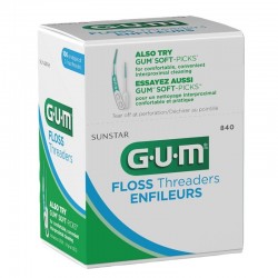 Ata dentara GUM Eez-Thru Floss Threaders 100 plicuri x 5 fire
