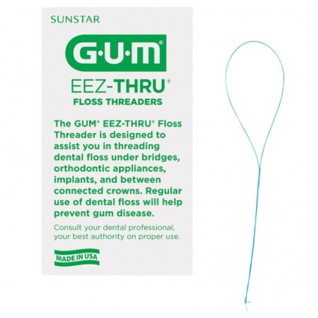 Ata dentara GUM Eez-Thru Floss Threaders 100 plicuri x 5 fire