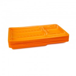 Tavite plastic mari portocalii 100 bucati Dr.Mayer