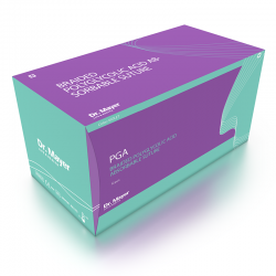 12 Fire sutura resorbabile PGA Premium 5-0 cu ac de 20mm 1/2 triunghiular Dr. Mayer