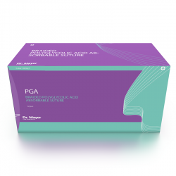 12 Fire sutura resorbabile PGA Premium 5-0 cu ac de 20mm 1/2 triunghiular Dr. Mayer