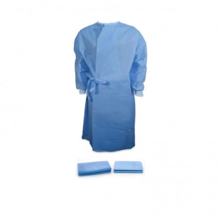 Halat Protectie Steril cu Legaturi si Mansete 35G Albastru XXL + 2 Prosoape