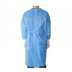 Halat Protectie Steril cu Legaturi si Mansete 35G Albastru L + 2 Prosoape