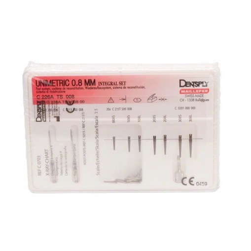 Set pivoti endodontici Unimetric Titan 0.8mm 008S Dentsply