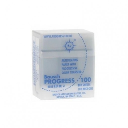 Hartie articulatie Bausch PROGRESS 100μ Albastru 300 foi