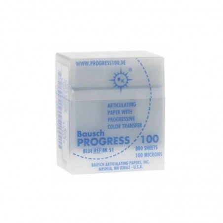 Hartie articulatie Bausch PROGRESS 100μ Albastru 300 foi