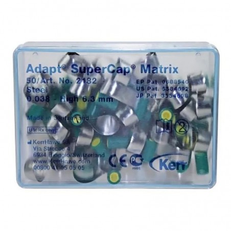 Matrici metalice Adapt Supercap 0.038mm/6.3mm verzi 50 bucati Kerr