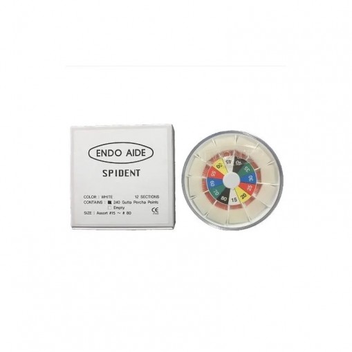 Conuri Gutaperca Endo Aide ASS 15-80 Spident, 240 bucati