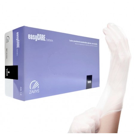 Manusi Examinare Latex Pudrate, Marimea M, Easy Care 100 Bucati